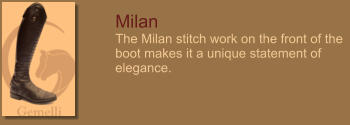 Milan The Milan stitch work on the front of the boot makes it a unique statement of elegance.